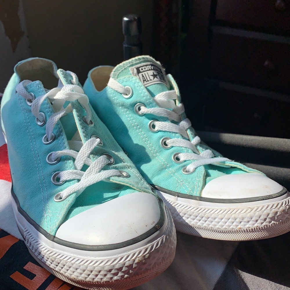Teal/Mint Converse All-Star Low-tops